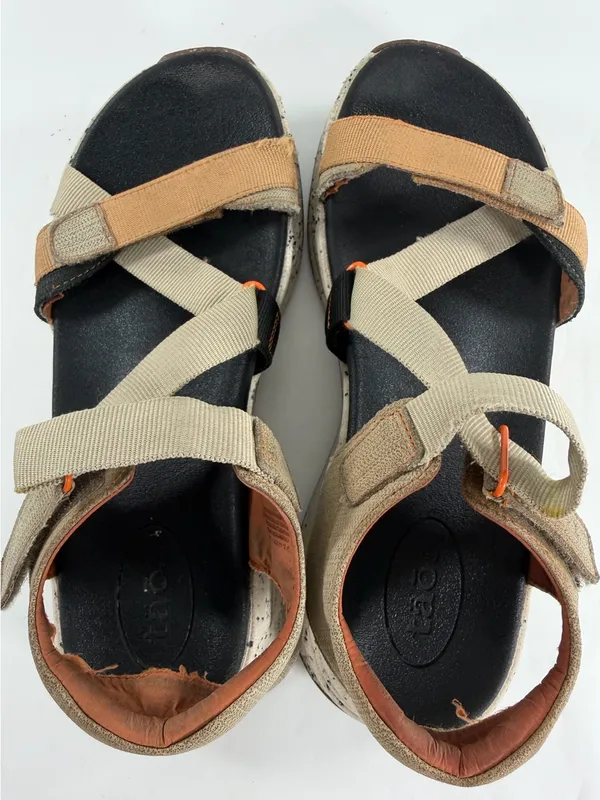 Taos‎ Active Comfort Sandals Beige Hook Loop Platform Walking Shoes Womens 8 - Image 7