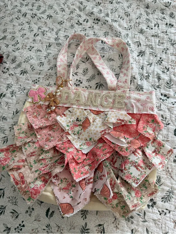 Handmade Bag With Handkerchief “Dance” Lover Tote Canvas Bag - Image 10