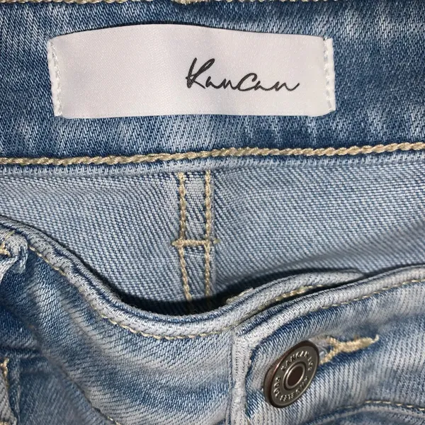 KanCan Jean Shorts Women’s XL Blue Stretch Distressed Classic Beach Summer - Image 3