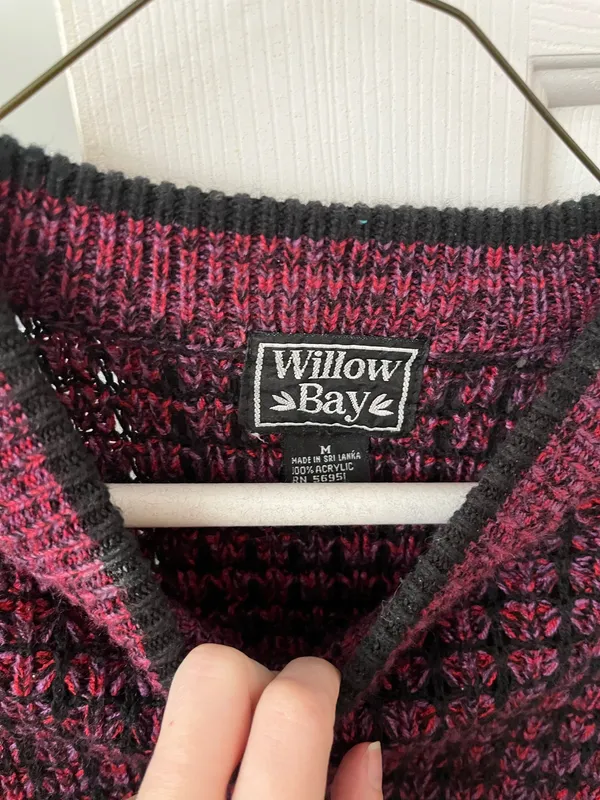 Vintage Sweater Purple Size M - Image 2