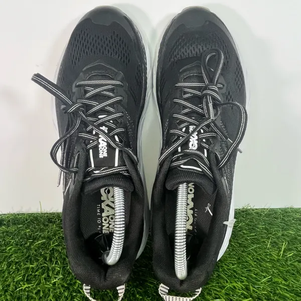 Hoka One One Clifton 6 Black Women Size 9 Black White Running Shoes - Image 5