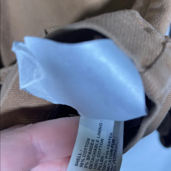 GAP WOMENS TAN BUTTON COTTON UTILITY JACKET XS - Image 4