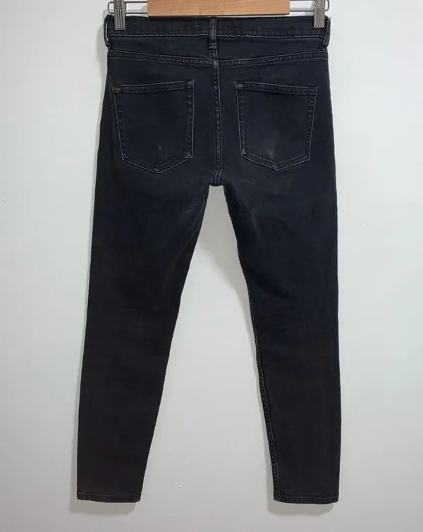 Black Mid Rise Skinny Ankle Jean - Image 5