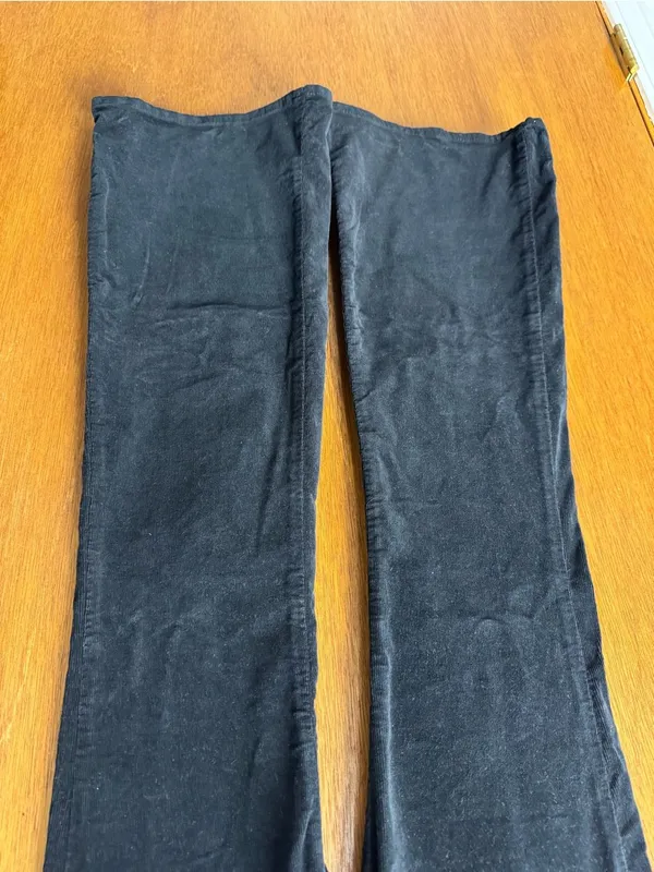 Free People We The Free Jayde Cord Flare Jeans Corduroy Beluga Black 26 - Image 10