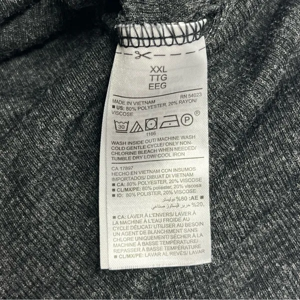 Imperfect Old‎ Navy charcoal gray long sleeve shirt stretchy comfy XXL 2018 top - Image 11