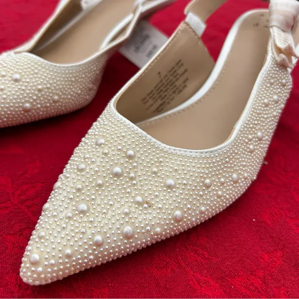 Women's Milan Slingback Heels - A New Day size 7 pearl wedding‎ guest classic - Image 4