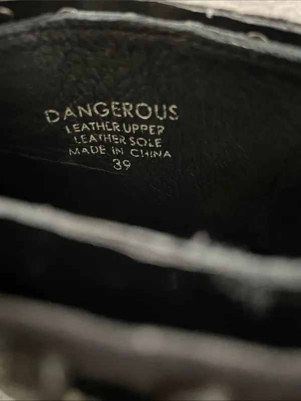 Ash Dangerous Studded Leather Ankle Booties Size 39 - Image 9