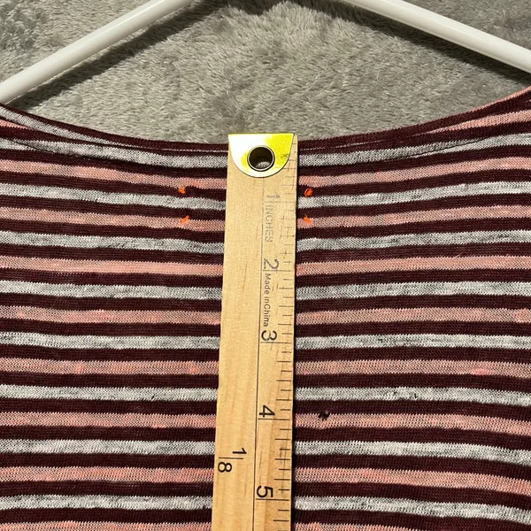 Chinti and Parker Striped 100% Linen Dress Sz Small Pink‎ Gray Maroon - Image 3
