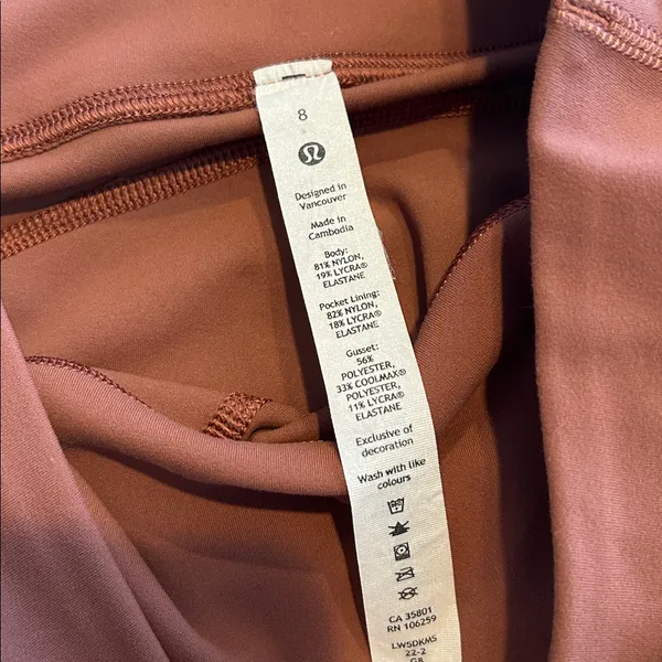 Lululemon Groove Super-High-Rise Flared Pant Nulu Ancient Copper Sz 8 31.5” - Image 3