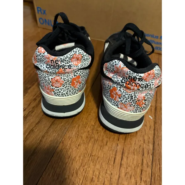 New Balance 515 Women Black Floral Leopard Print Athletic Shoes Sneakers - Image 3