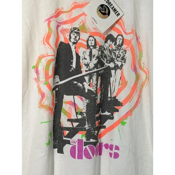 Daydreamer Small The Doors Psychedelic Spiral Oversized Band Oversized Tee NWT - Image 4