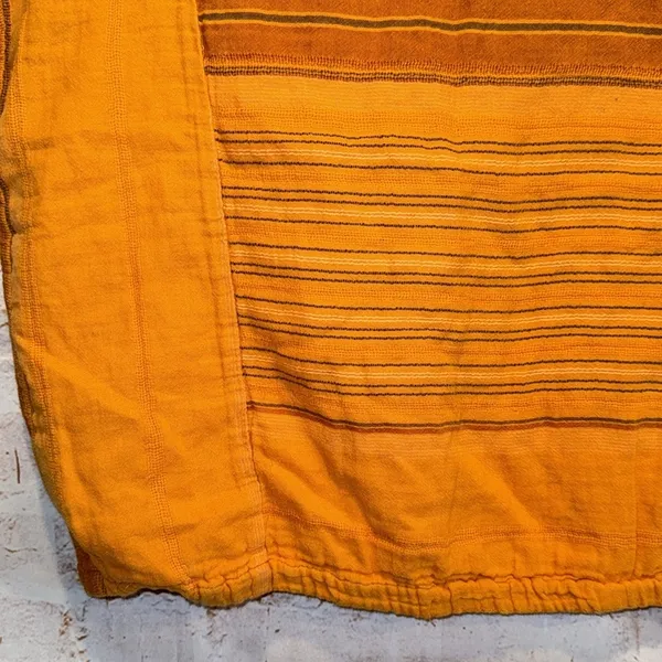 Orange Striped Women's Prana Mistico Short Sleeve Top Guaze Cotton Medium - Image 6