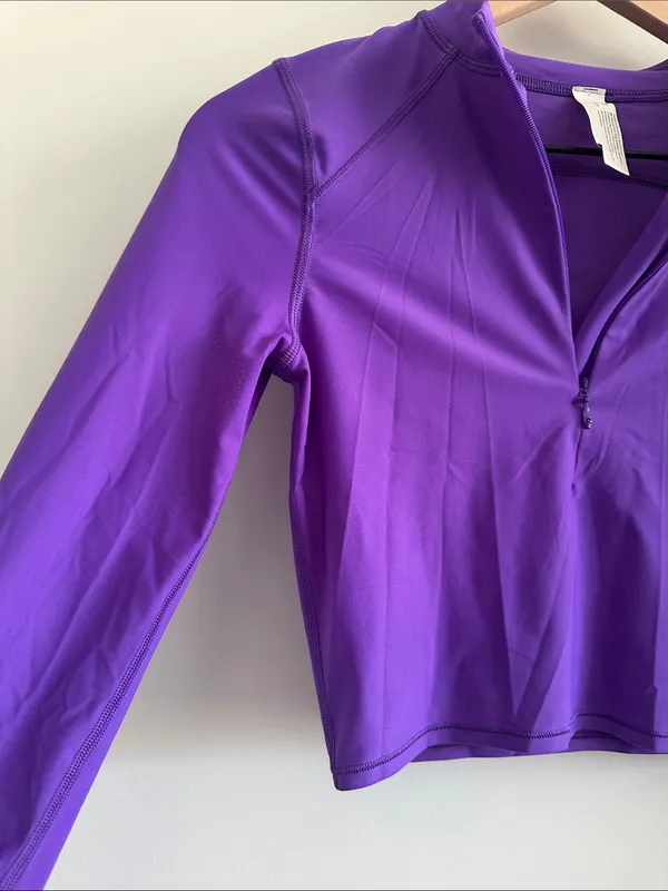 Purple Lululemon cropped nylon quarter zip - Image 2