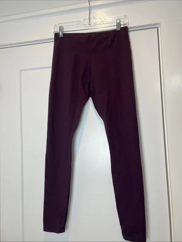 Pact High-Waist Leggings in Deep Plum size medium. - Image 2