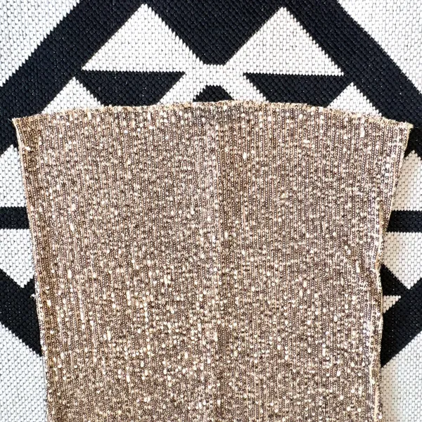Intimately Free People Gold Rush Sequin Long Sleeve Top Small - Image 14
