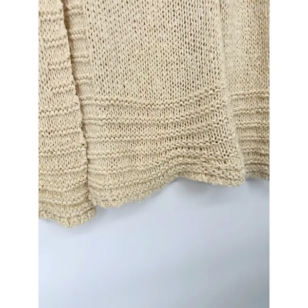 Parkhurst Cardigan Sweater Boho Minimalist Neutral Lagenlook Women Size XL Cream - Image 3