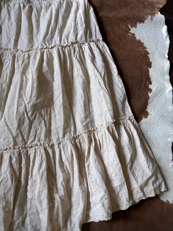 Vintage beige Classic Elements midi skirt size large  - Image 3