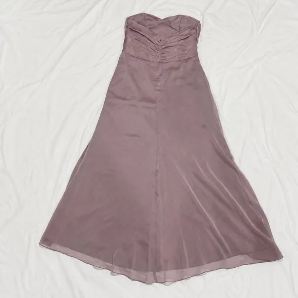 Vintage Jim Hjelm Occasions Style 5128 Mauve Chiffon Rhinestone Formal Gown - Image 2