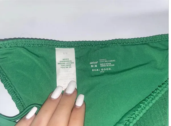 Aerie women's crinkle cheekiest tie bikini bottoms - Image 3