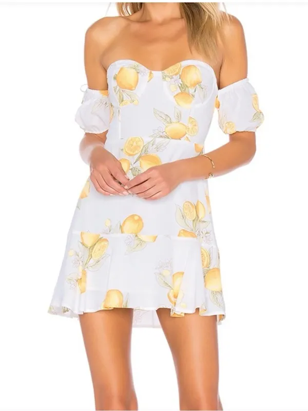 NWT For Love & Lemons Lemonade Mini Dress, Size XS - Image 8