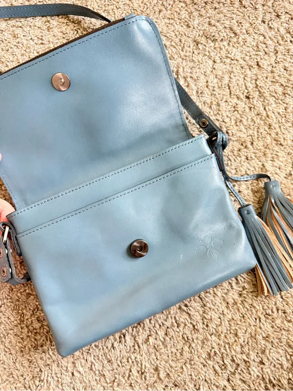 Patricia Nash Corfu Woven Crossbody in Dusty Blue - Image 5