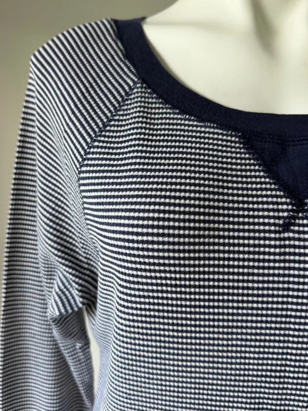 Old Navy Classic Y2K Micro Striped Thermal Top - Image 2
