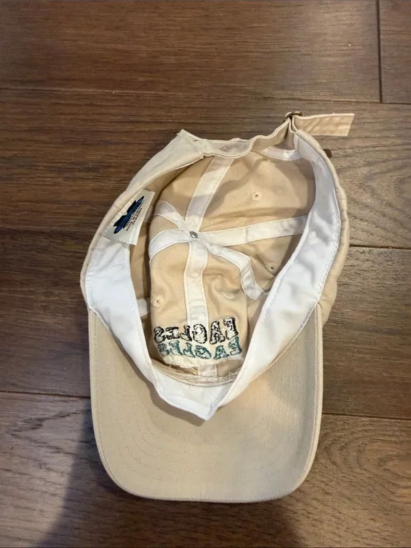 Philadelphia Eagles Embroidered Retro Logo Tan Baseball Baseball Hat - C11-510 - Image 2
