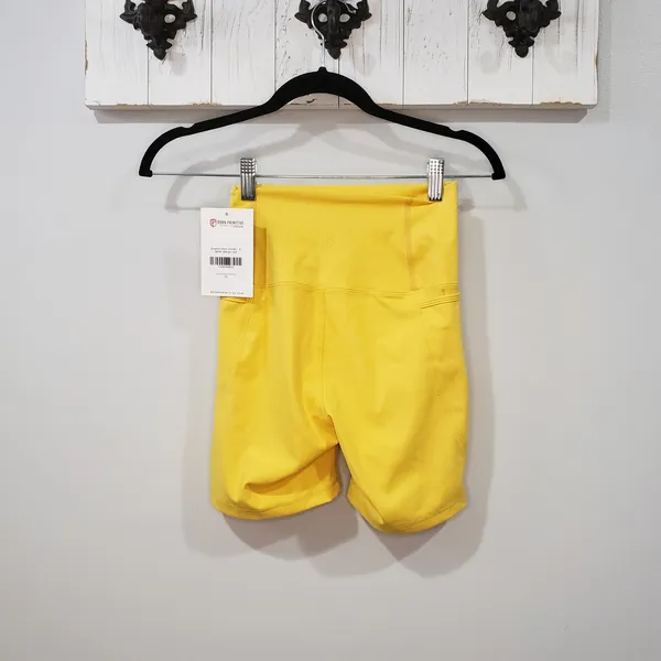 Born Primitive Eccentric Biker Shorts Yellow Size S NWT High Rise Pockets - Image 2