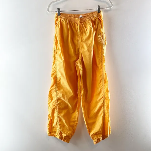 Aerie High Rise Baggy Lightweight Cargo Pants Orange Small - Image 3