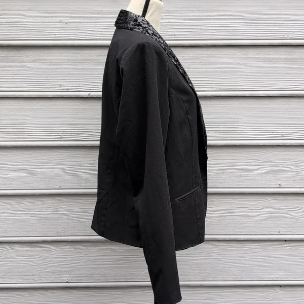NWT Forever 21 Black Blazer | Sequin Lapel Black Blazer - Image 4