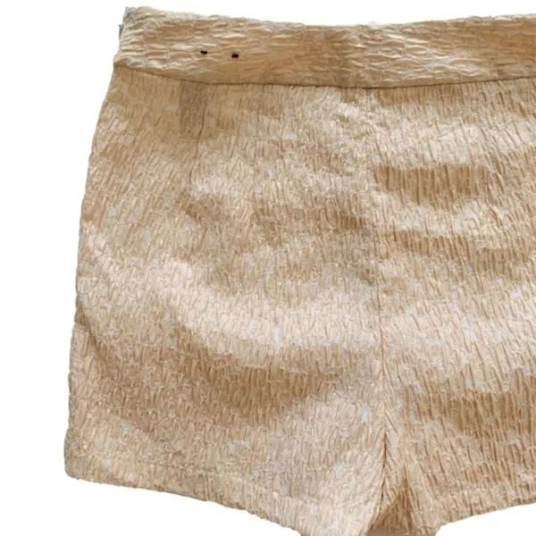 Express Shorts Peachy Pink Textured Dressy Pockets Side Zip Shorts Size 12R - Image 7