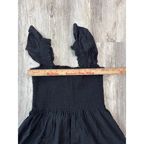 Kourt Calypso Maxi Dress Black Swiss Dot‎ Ruffle Smocked Tiered Size XL - Image 8