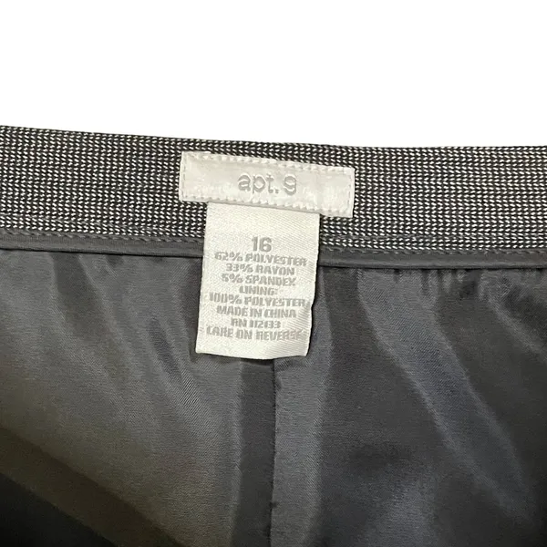 Apt. 9 Skirt Size 10 Misses Black Stretch Womens Lined Side Zip Stretch‎ 36X22.5 - Image 5