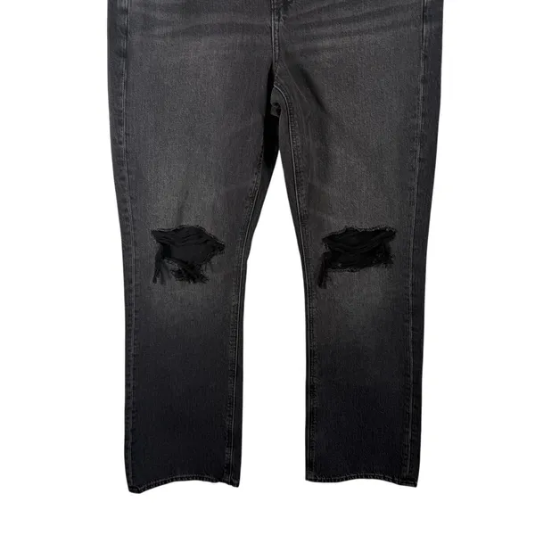American Eagle 90s Bootcut Jeans Black‎ Distressed Mid Rise NEW Womens 4 Short - Image 4