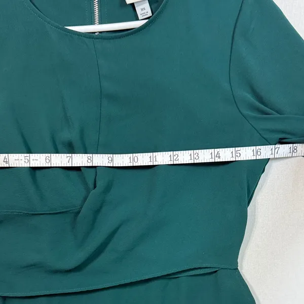 Elegant Dark Green Mini Dress Size XS - Image 5