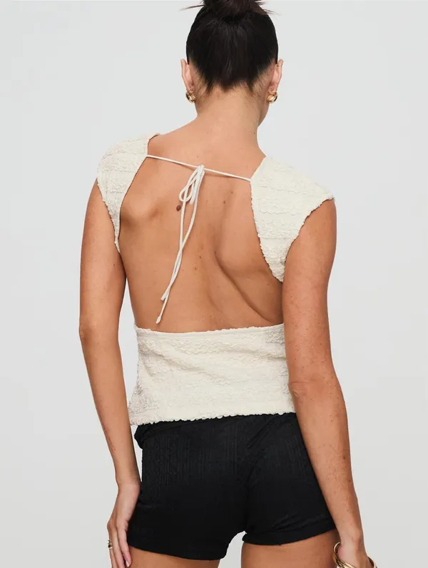 Princess Polly White Backless Top - Image 4