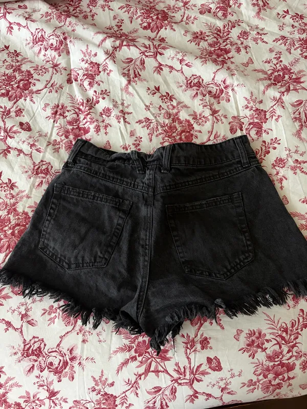 black jean shorts Size M - Image 2