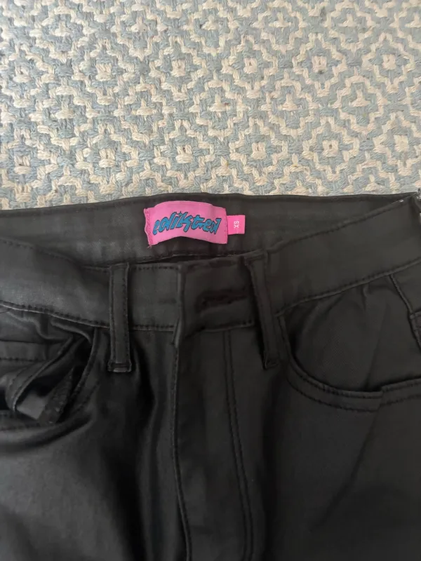 Edikted Leather Pants Flare - Image 2