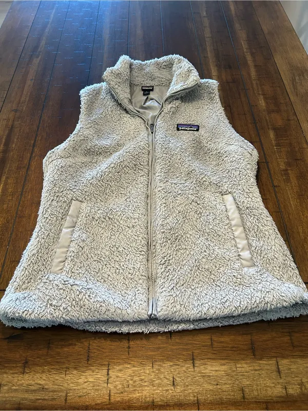Patagonia Los Gatos Fleece Vest Women’s Medium Gray Full Zip Size M - Image 3