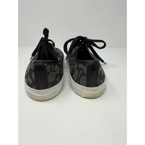 Coach Empire Signature Jacquard Low Top Sneakers Black Charcoal A00248 SIZE 7.5 - Image 4
