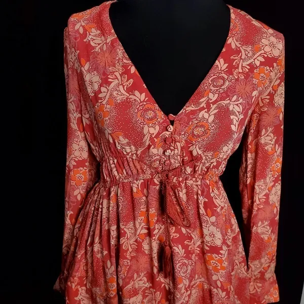 Free People Red Floral‎ Dress - Image 2