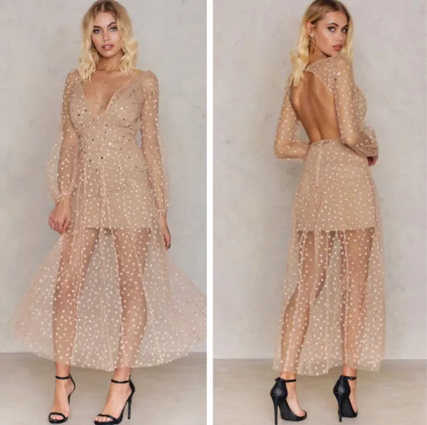 For Love & Lemons All That Glitters Maxi Dress. Size Small - Image 5