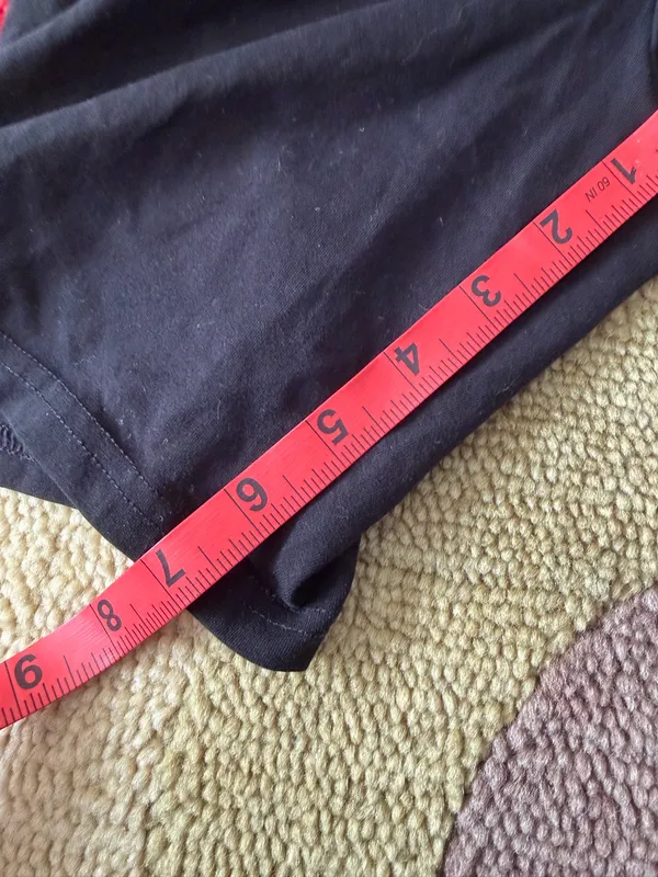 Aritzia TNA Black Cotton Bike Biker Shorts 7” Inseam Medium See ALL pics flawed - Image 2