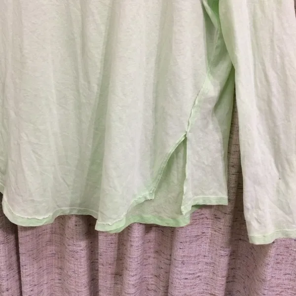 Free People We The Free First Love Lace-Up Tee in Lime - Image 5