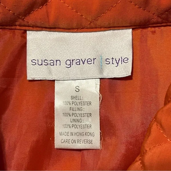 Vintage Susan Graver Quilted Utility Jacket Size S Barn Equestrian Cabincore - Image 9