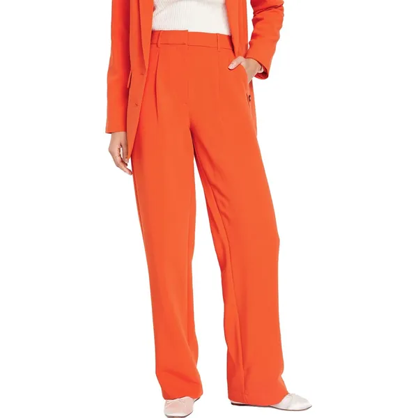 Old Navy Taylor Extra High-Rise Wide-Leg Trouser Orange XS Petite NWT - Image 7