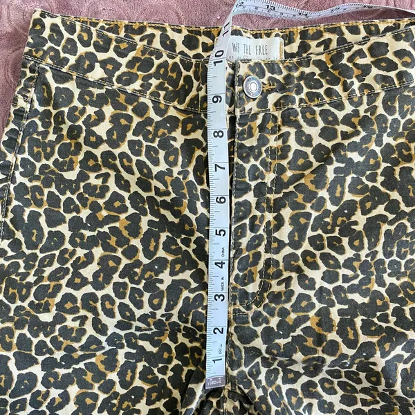We the Free People Leopard Print High Waist Skinny Jeans SZ 27 Boho - Image 8