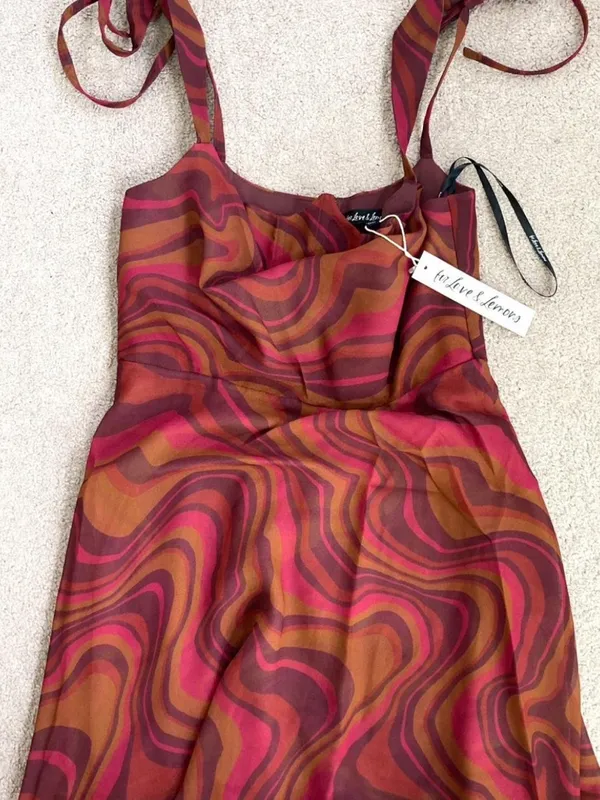 For Love & Lemons Eleanor Mini Dress in Red Size medium NWT‎ - Image 3