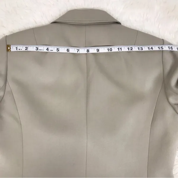 J. CREW Taupe Wool Button‎ Front Blazer Jacket 100% Wool Tan Beige Blazer Size 8 - Image 14