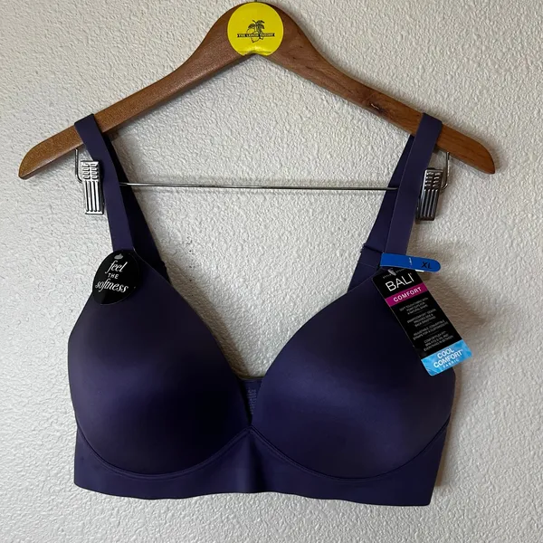 Bali Comfort Revolution Wire-Free Bra in Purple NEW XL - Image 2